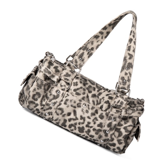 Elegant Leopards Design Underarm Purse Nylon Shoulder Bag Evening Purse For Commuting Travel And Casual Outfits