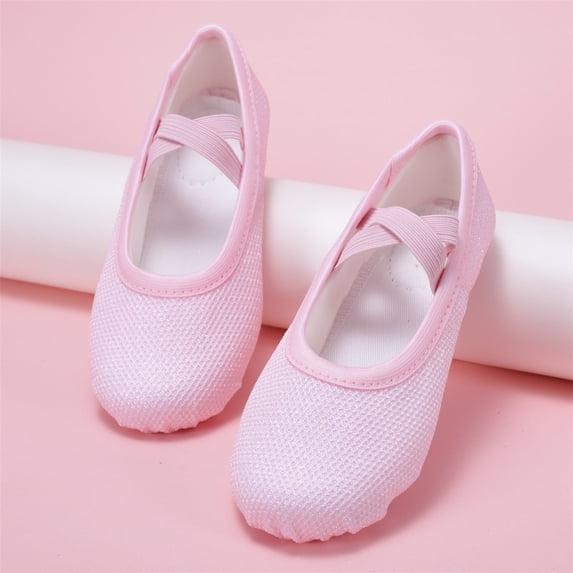 Elegant Light Purple Girls Dance Shoes Sparkling Glitter Ballet Slippers for Performance Practice and Casual Wear Kids Dress Shoes Girl Shoes Size 13 Toddler Shoe Girl Little Kid Girl Shoes