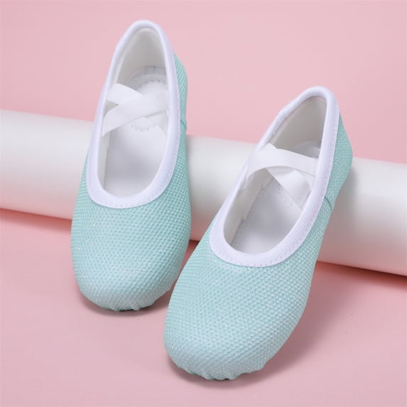 Elegant Light Purple Girls Dance Shoes Sparkling Glitter Ballet Slippers for Performance Practice and Casual Wear Kids Dress Shoes Girl Shoes Size 13 Toddler Shoe Girl Little Kid Girl Shoes
