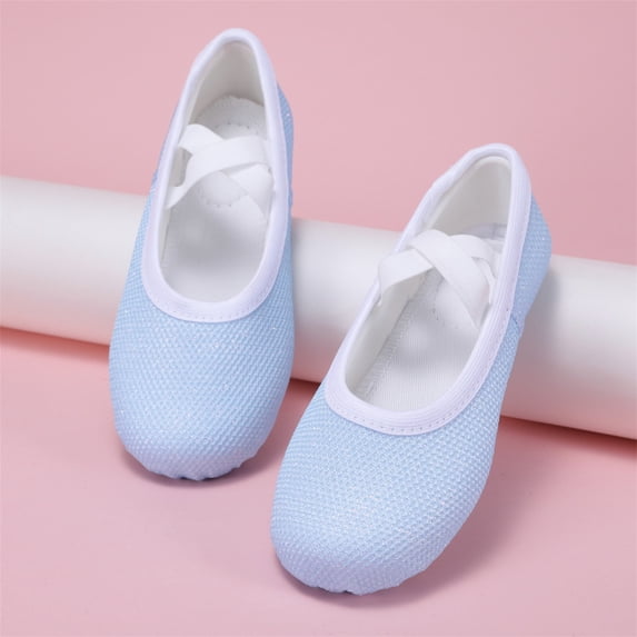 Elegant Light Purple Girls Dance Shoes Sparkling Glitter Ballet Slippers for Performance Practice and Casual Wear Kids Dress Shoes Girl Shoes Size 13 Toddler Shoe Girl Little Kid Girl Shoes