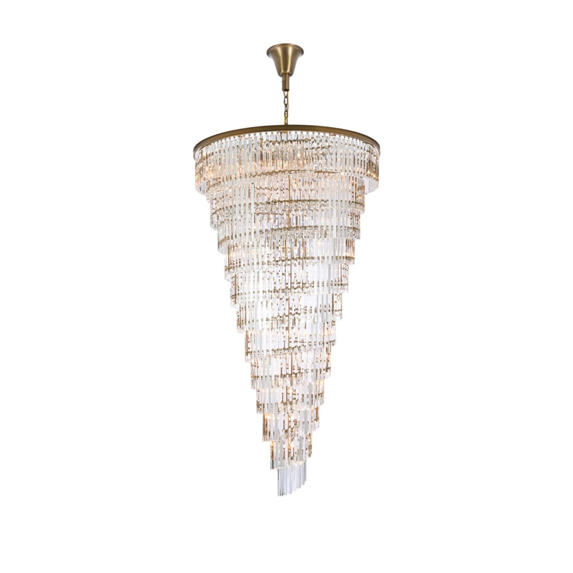 Sydney Satin Gold 58-Light Crystal Chandelier