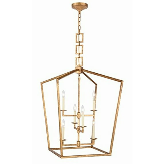 Denmark Collection 6-Light Golden Iron Finish Chandelier