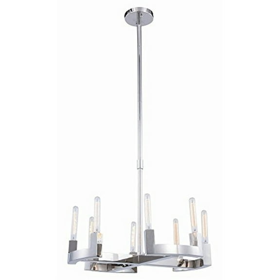 Elitco Lighting Corsica 8 light Polished Nickel Chandelier