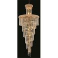 thumbnail image 1 of Elegant Lighting 1800SR30G-EC 30 D x 72 in. Spiral Collection Large Hanging Fixture - Elegant Cut, Gold, 1 of 1