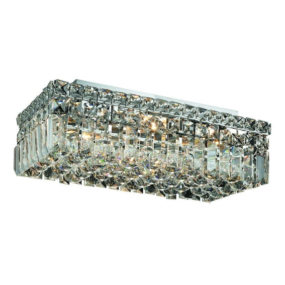 Maxime 4 light Chrome Flush Mount Clear Spectra Swarovski Crystal