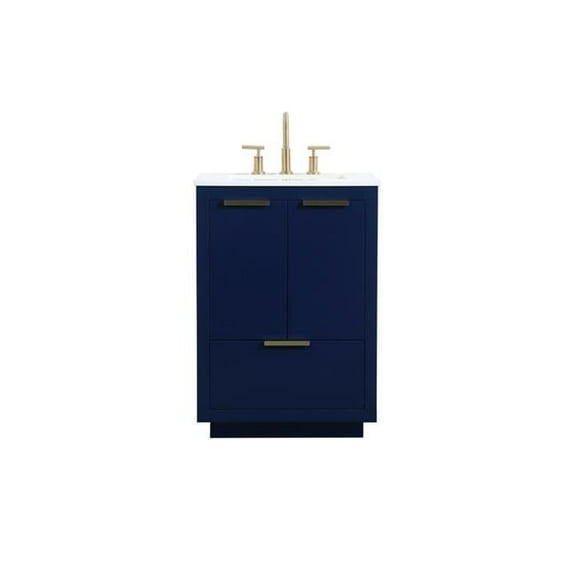 Elegant Lighting 24 in. Single Bathroom Vanity, Blue