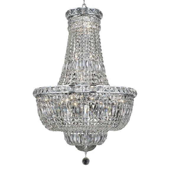 2528 Tranquil Collection Chandelier D:22in H:31in Lt:22 Chrome Finish (Spectra Swarovski Crystals)