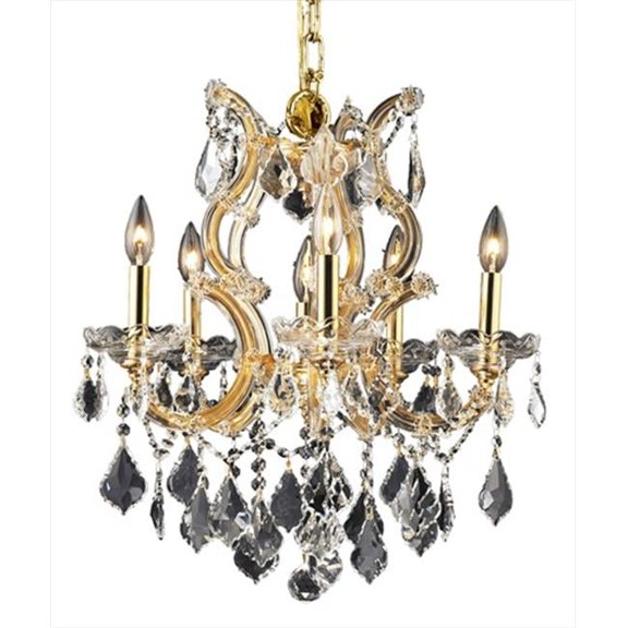 Elegant Lighting 2800D20G-RC Maria Theresa Collection Hanging Fixture - Gold Finish