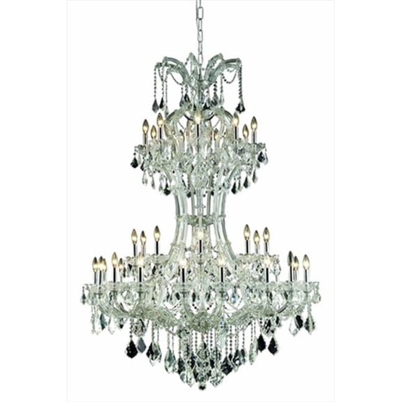 Elegant Lighting 2800D46C-RC Maria Theresa Collection Large Hanging Fixture - Chrome Finish