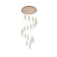 thumbnail image 1 of Elegant Lighting Polaris 38 inch LED chandelier in gold, 1 of 9