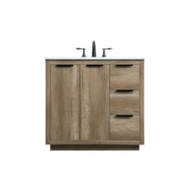 Elegant Kitchen and Bath 36 Inch SIngle Bathroom Vanity In Natural Oak