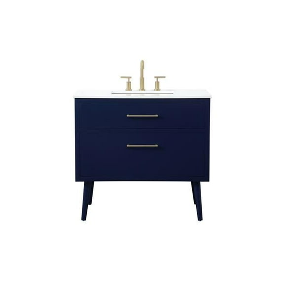 Elegant Lighting 36 in. Bathroom Vanity, Blue