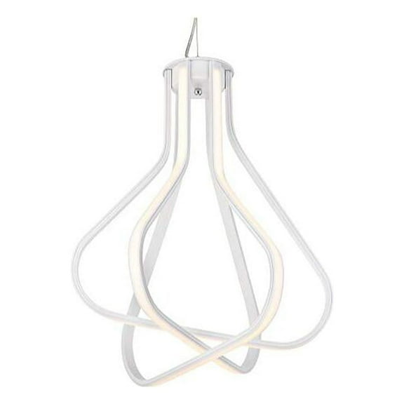 Dahlia 3 light in White Pendant