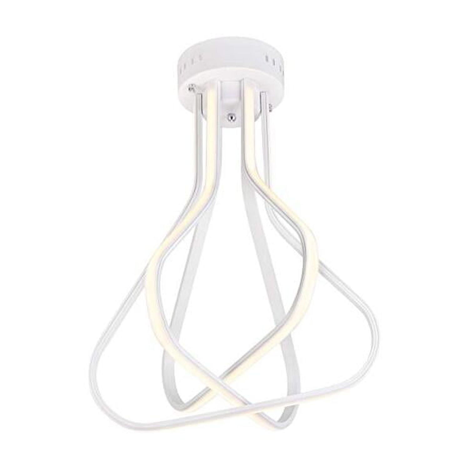White Aluminum LED Flush Mount Light Fixture