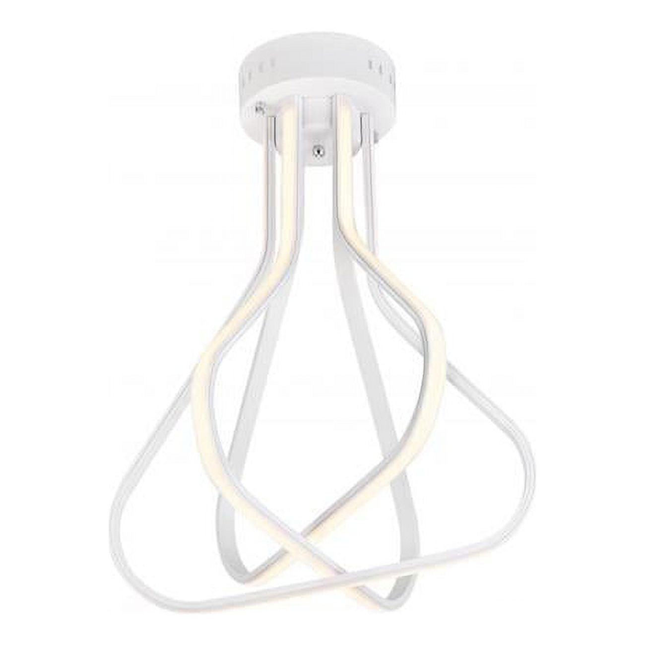 White Aluminum LED Flush Mount Light Fixture