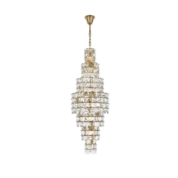 Elegant Lighting Adaline 24 Inch Chandelier In Satin Gold