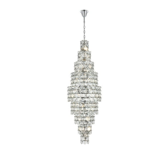 Elegant Lighting Adaline 30 Inch Chandelier In Chrome