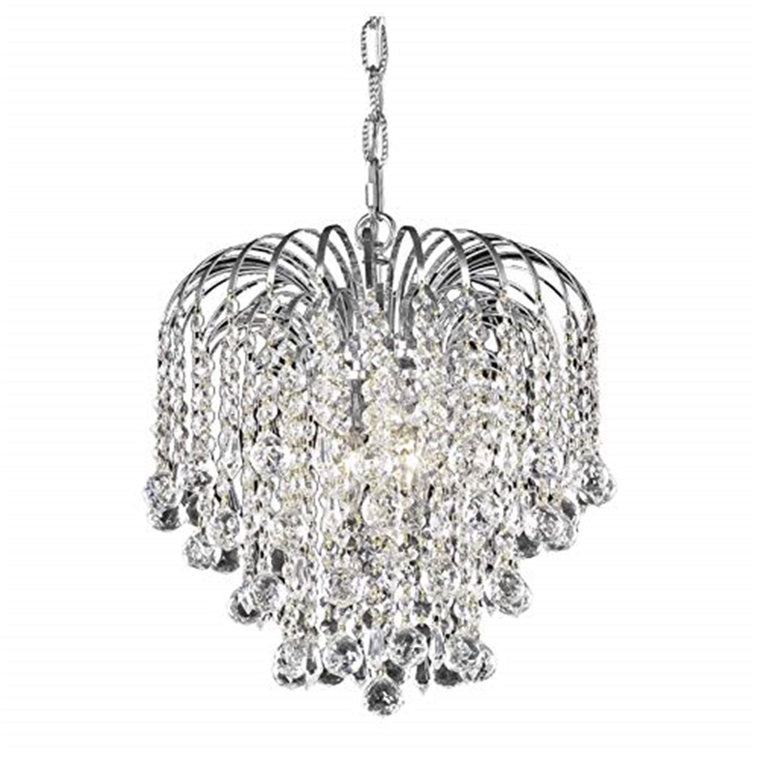 Transitional Addison 3-Light Chrome Pendant with Royal Cut Crystals