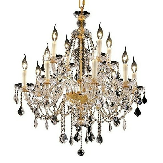Elegant Lighting Alexandria 28" 12 Light Spectra Crystal Chandelier