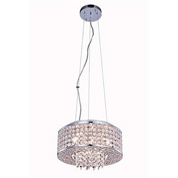 Elegant Lighting Amelie 12" 4 Light Royal Crystal Pendant Lamp