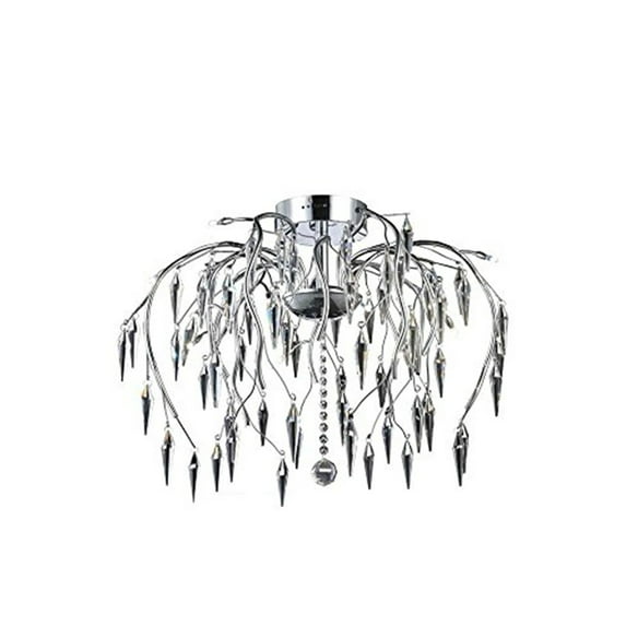Elegant Lighting Amour 24" 12 Light Elegant Crystal Flush Mount