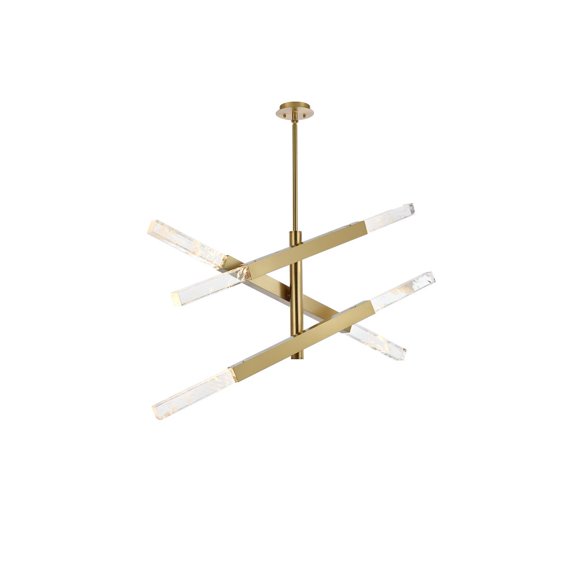 Elegant Lighting Ari 3-Bar Pendant In Satin Gold