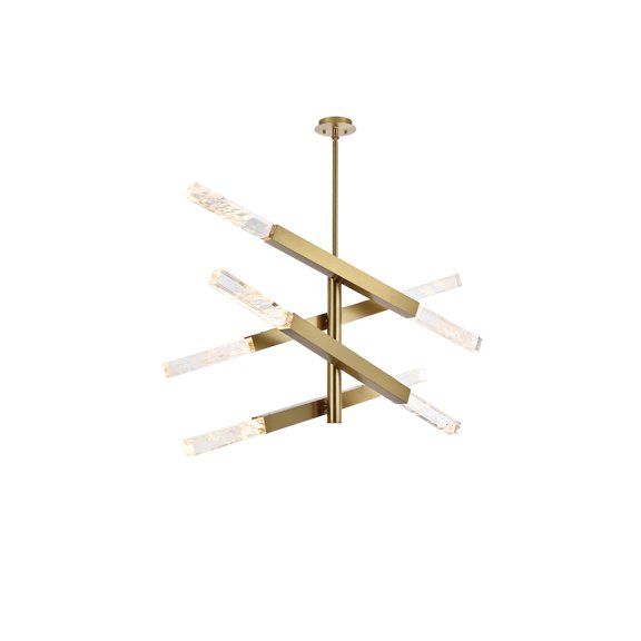 Elegant Lighting Ari 4-Bar Pendant In Satin Gold