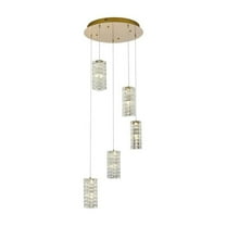 Elegant Lighting Aston 20 Inch Led Pendant In Satin Gold