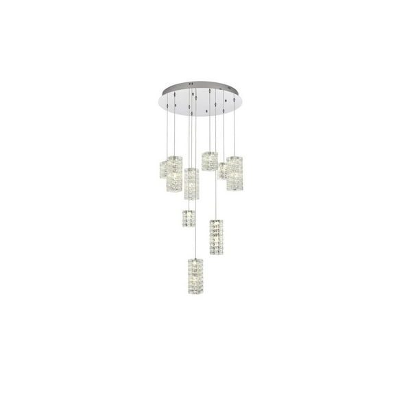 Elegant Lighting Aston 24 inch LED Pendant in Chrome