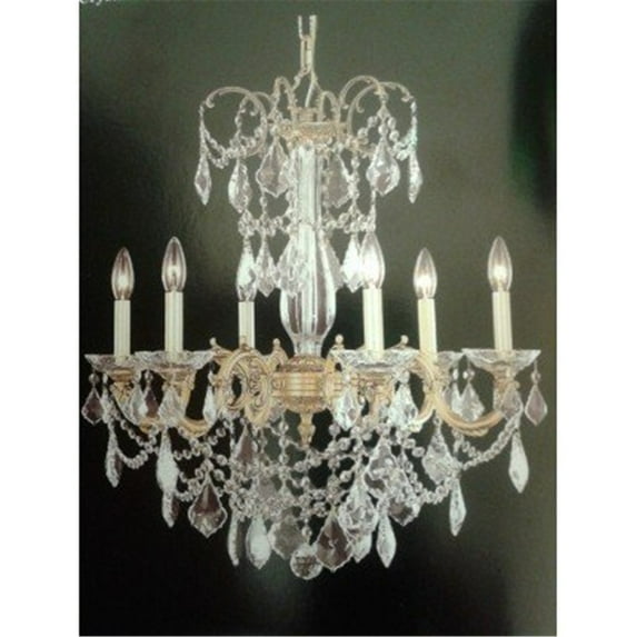 Elegant Lighting Athena 23" 6 Light Elegant Crystal Chandelier