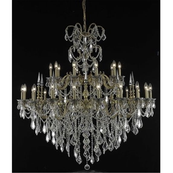 9730 Athena Collection Chandelier D:53in H:54in Lt:30 Pewter Finish (Spectra Swarovski Crystals)