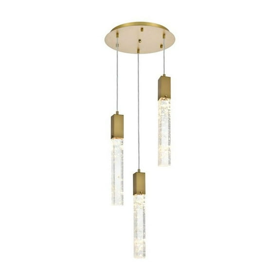 Elegant Lighting Aurora 16 inch Chandelier in Satin Gold