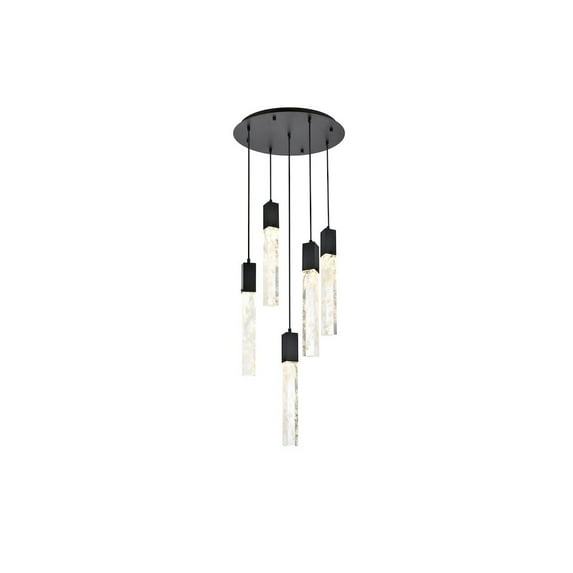Elegant Lighting Aurora 20 inch Chandelier in Black