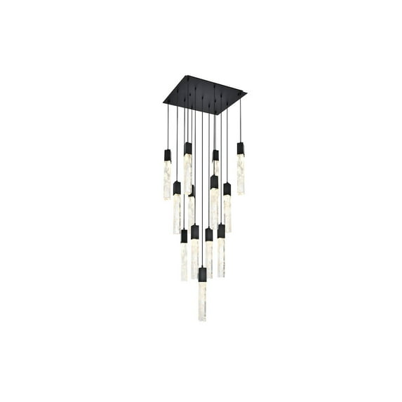 Elegant Lighting Aurora 26 inch Pendant in Black