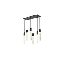 Elegant Lighting Aurora 32 inch Pendant in Black