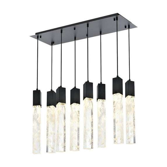 Elegant Lighting Aurora 36 inch Pendant in Black