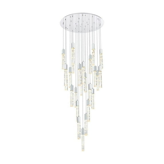 Elegant Lighting Aurora 42 inch Chandelier in Chrome