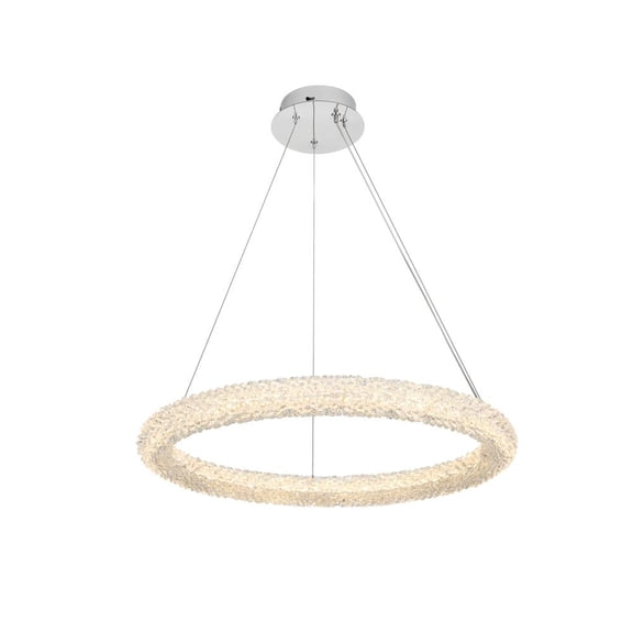 Elegant Lighting Bowen 26 inch Adjustable LED Chandelier in Chrome
