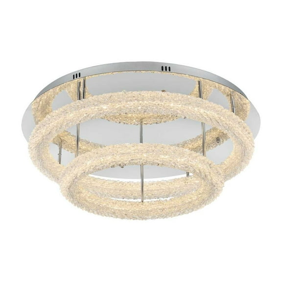 Elegant Lighting Bowen 29.5 inch LED Flush Mount in Chrome