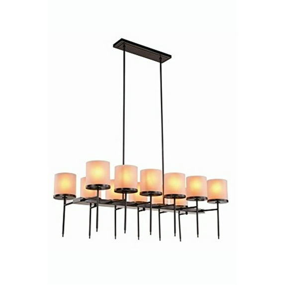 Elegant Lighting Bradford 23" 12 Light Chandelier in Bronze