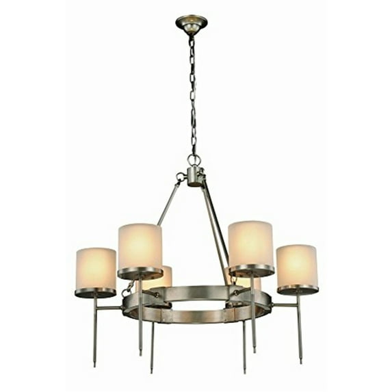 Elegant Lighting Bradford 35" 6 Light Chandelier in Vintage Nickel