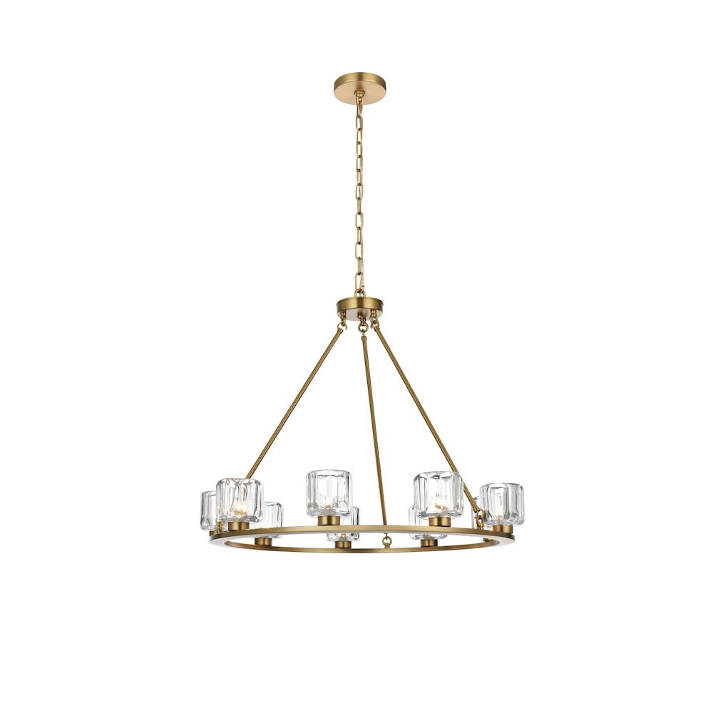 Elegant Lighting Cadence 32 Inch Chandelier In Satin Gold - Walmart.com