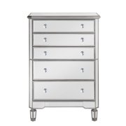 Elegant Lighting Chamberlan 5 Drawer Mirrored Chest
