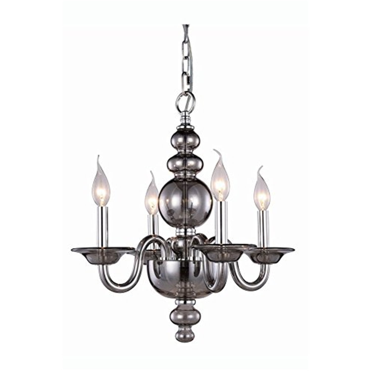 Champlain Silver Crystal Candle Chandelier with Chrome Finish
