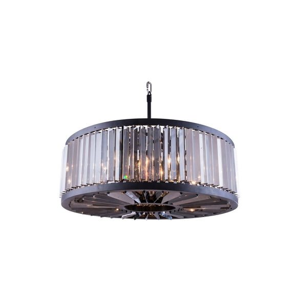 Elegant Lighting Chelsea 36" 10 Light Royal Crystal Pendant Lamp