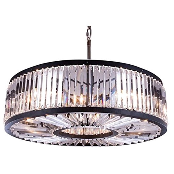 Elegant Lighting Chelsea 44" 10 Light Royal Crystal Pendant Lamp