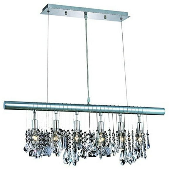Elegant Lighting Chorus Line 30" 6 Light Royal Crystal Chandelier