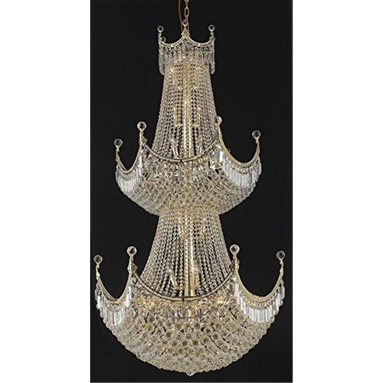 Corona 36-Light Gold Chandelier with Clear Royal Cut Crystal