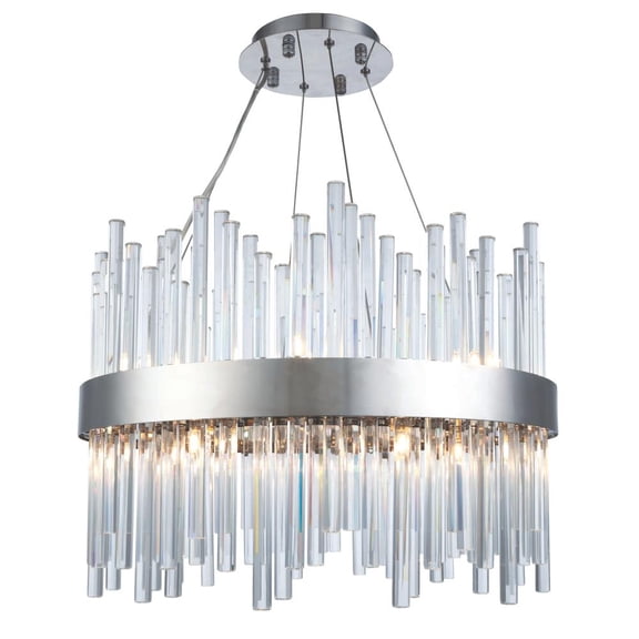 Elegant Lighting Dallas 14 Light Royal Cut Crystal Chandelier in Chrome