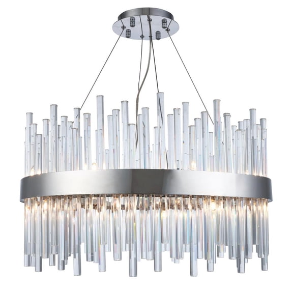 Elegant Lighting Dallas 16 Light Royal Cut Crystal Chandelier in Chrome